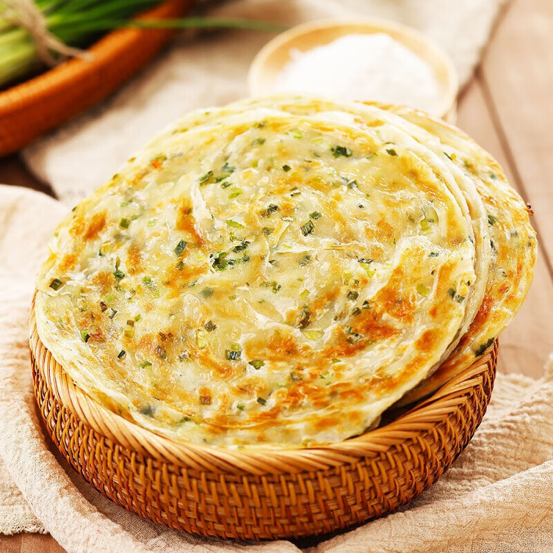 珍味小梅园老上海葱油饼500g李佳琦老上海葱香味葱油饼5片装共装半