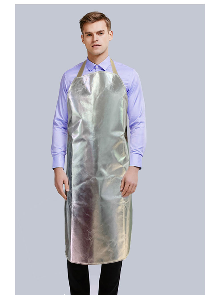 厨师孕妇做饭炒菜烧烤防烫铝箔围裙防火防水防油男 隔热围裙(95cm) m