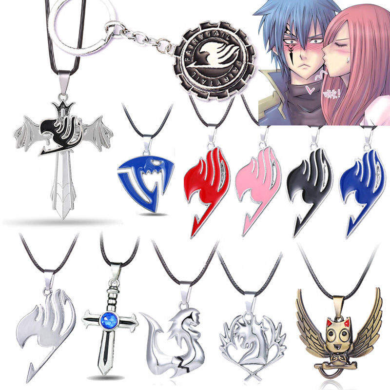 妖尾项链动漫周边男女学生金属饰品吊坠二次元情侣项链的尾巴十字架