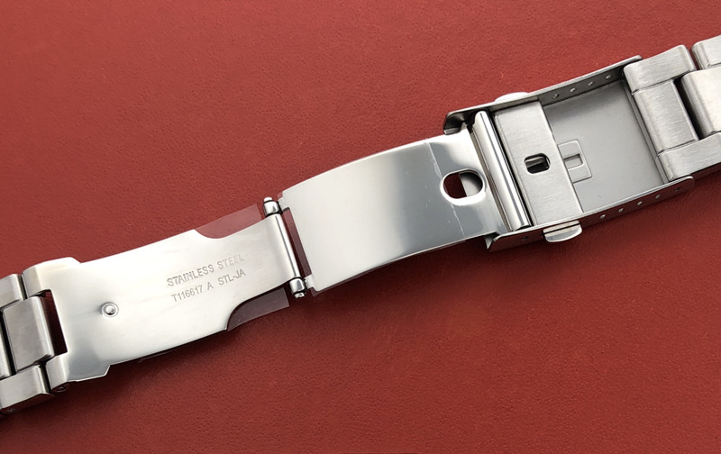 天梭1853速驰原装钢带 t116617a原厂精钢表带22mm不锈钢表链 银色