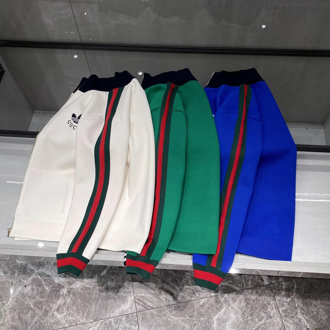 古驰(gucci)三叶草秋冬新款棒球服上衣男女夹克情侣休闲夹克外套 白 m