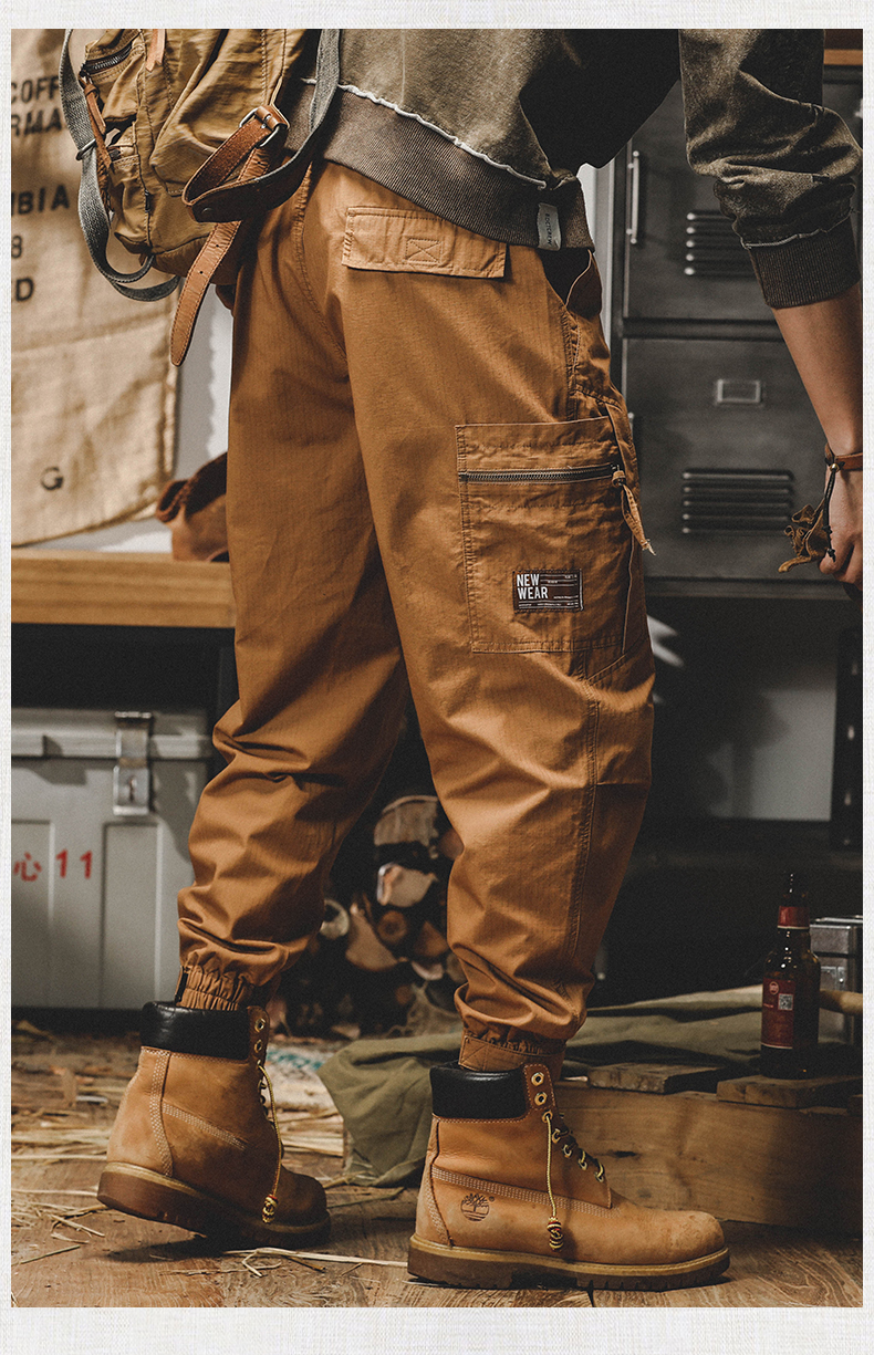 albertwitan美式裤子男春季城市户外通勤山系工装裤男宽松直筒束脚