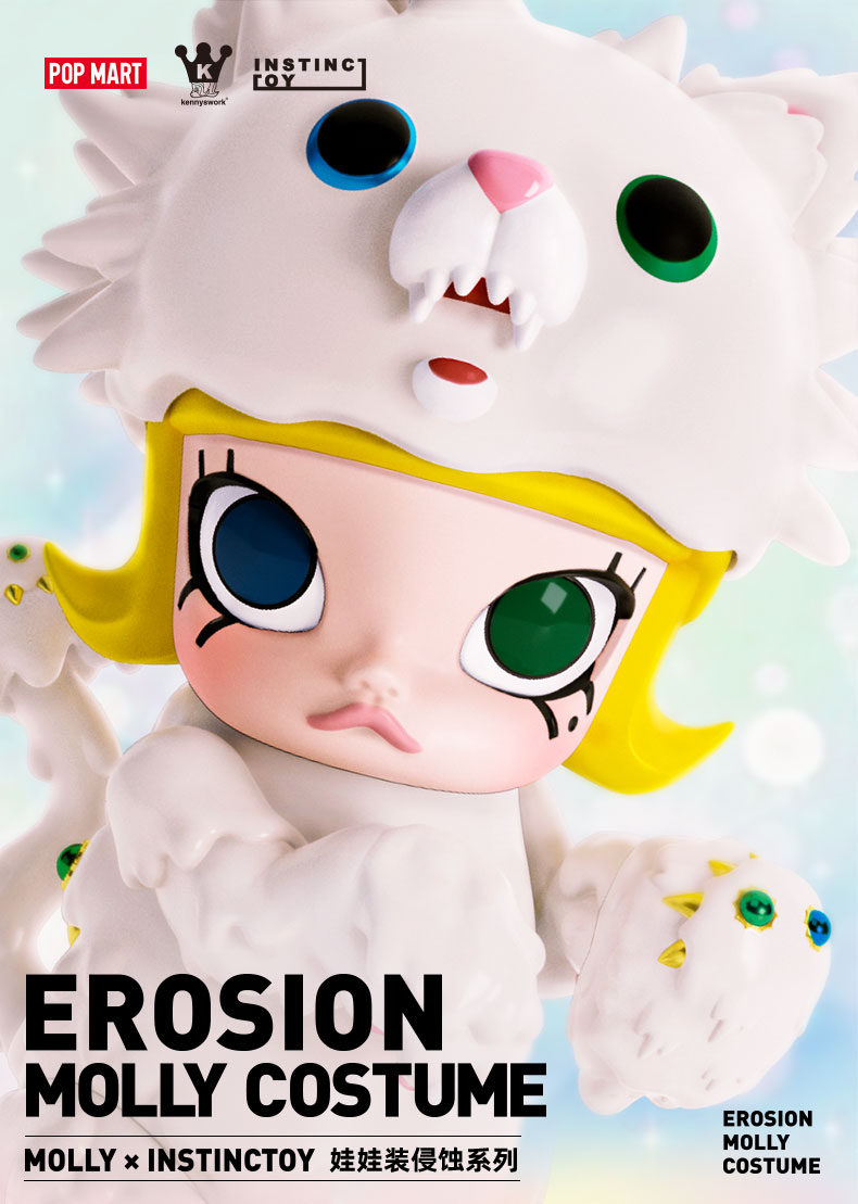 泡泡玛特molly大久保instinctoy娃娃茉莉侵蚀盲新年礼物新年礼物雪人