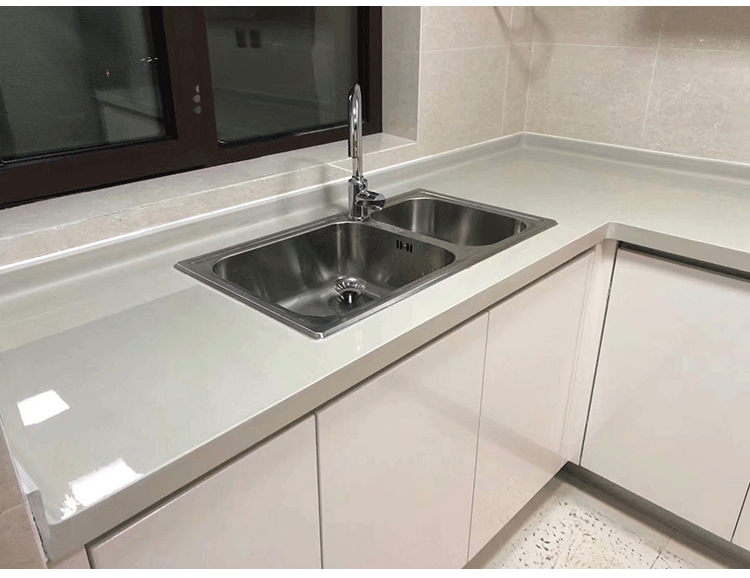 厨房灶台台面贴膜大理石英石耐高温防水防油防火透明保护贴纸 3层特厚