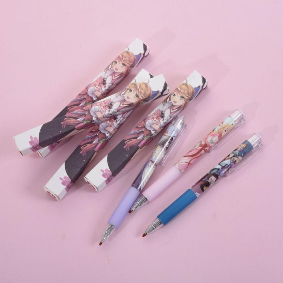 狐妖小红娘笔盲盒笔便宜又好看的盲盒笔按动中性笔女孩05m黑色水笔