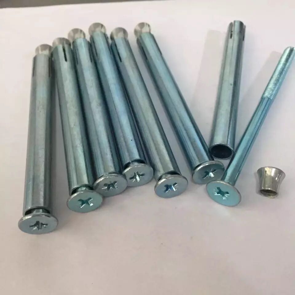 顶爆螺丝镀锌十字沉头内膨胀螺丝平头内置膨胀螺栓内爆m6m8m10 10x100