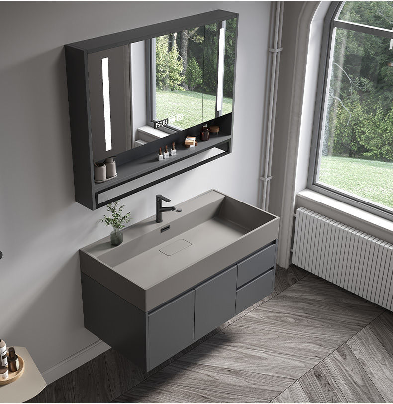 加达斯浴室柜组合岩石智能浴室柜洗脸盆洗手盆柜组合落地卫生间一体