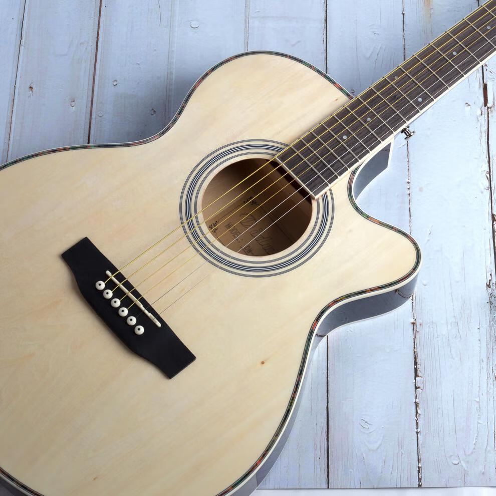 摇滚马丁rock martin40寸椴木吉他桶身电箱木吉他jita初学者成人民谣