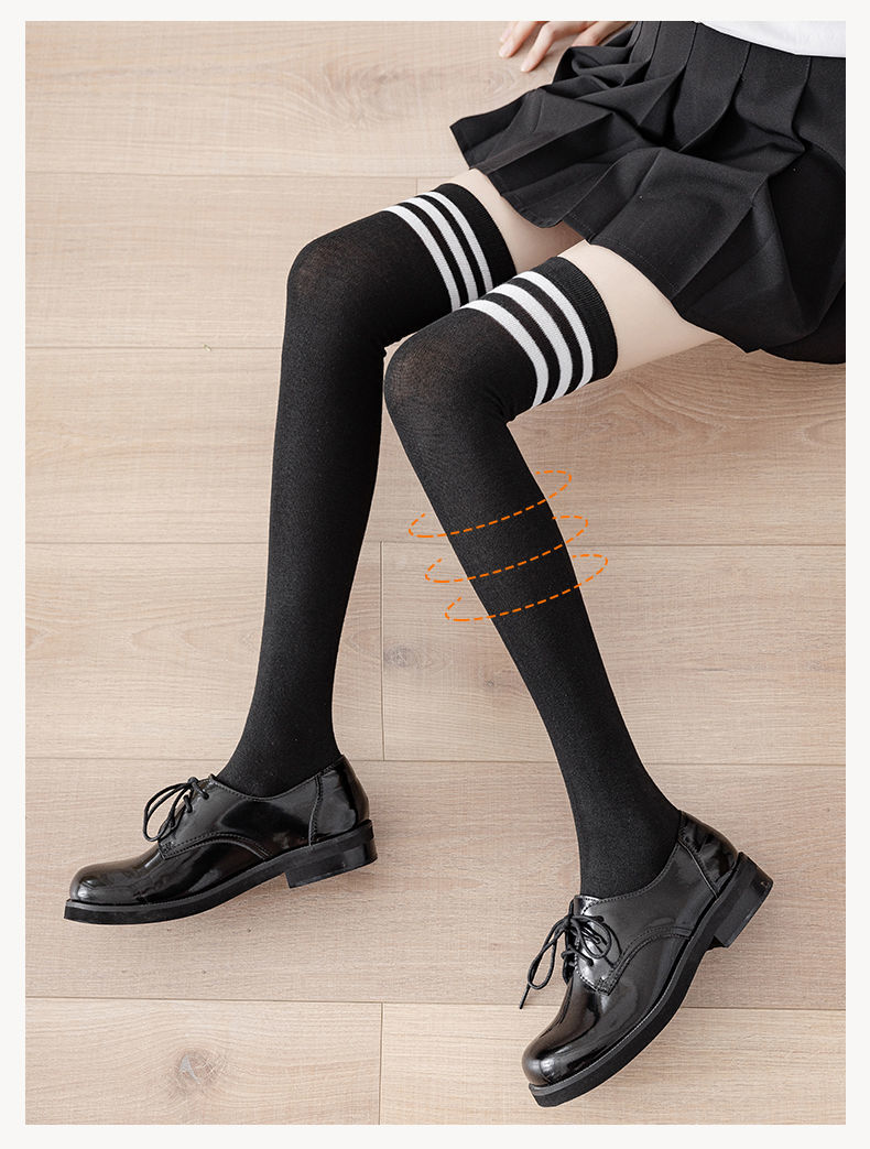 禾佳成过膝袜女日系jk制服初中生高中生学生萝莉lo娘长筒袜过膝盖韩版