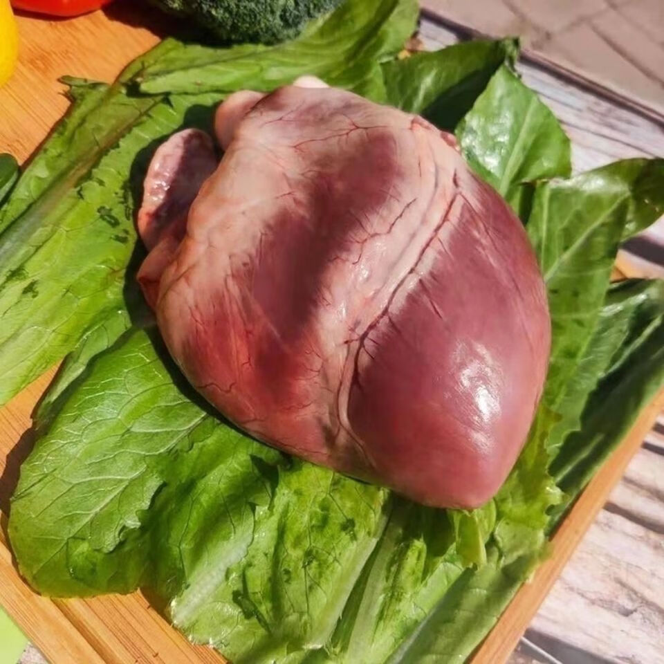 新鲜新鲜猪心整猪心生猪心脏农村散养土猪心猪肉新鲜猪心6只装大个头