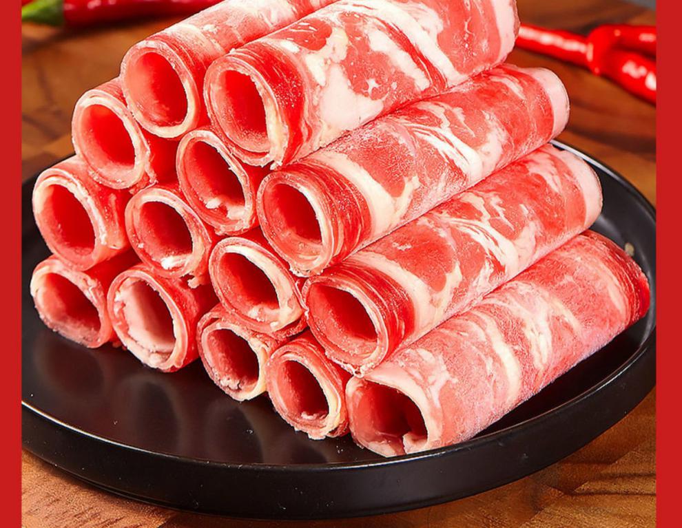 新鲜肥牛卷批发4斤雪花牛肉卷牛肉片羊肉卷烧烤涮火锅食材类2斤姬禄福