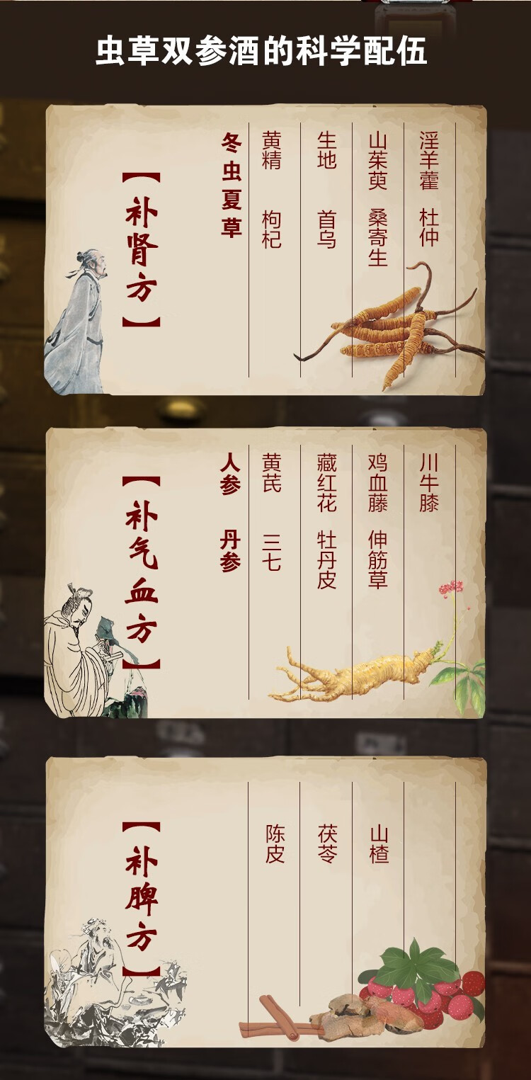 阿房宫虫草双参酒药酒官方价格补肾健脾益气活血治疗脾肾亏虚头晕目眩