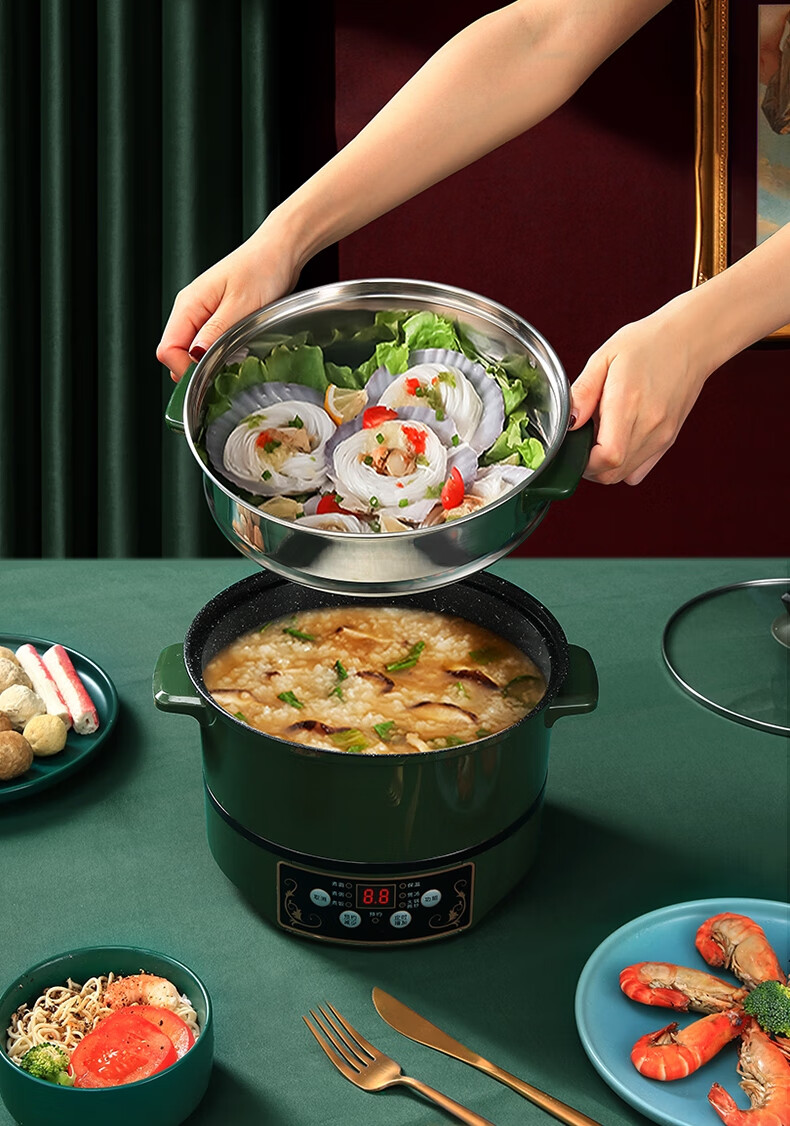 电磁炉专用蒸煮炒一体锅做饭的小型深煮新款智能全炉款多功专用蒸煮炒