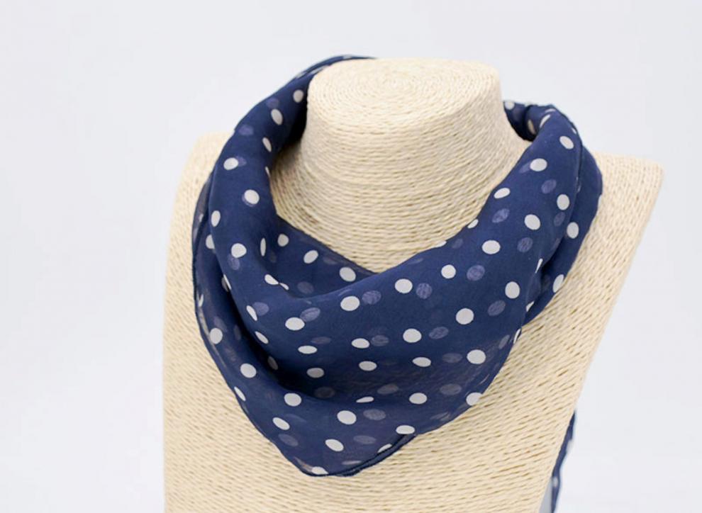 丝巾 杭州丝绸水玉波点桑蚕丝小方巾花色丝巾真丝围巾春秋季女士纱巾