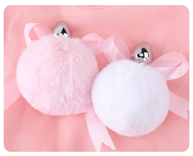 sm兔尾巴后庭肛塞尾巴成人另类玩具性女插入房事用品硅胶白润滑剂性感