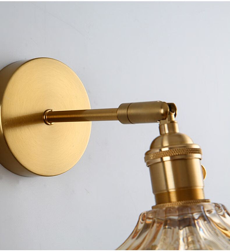 松下(panasonic)日式复古黄铜壁灯现代北欧床头壁灯简约卫生间浴室镜