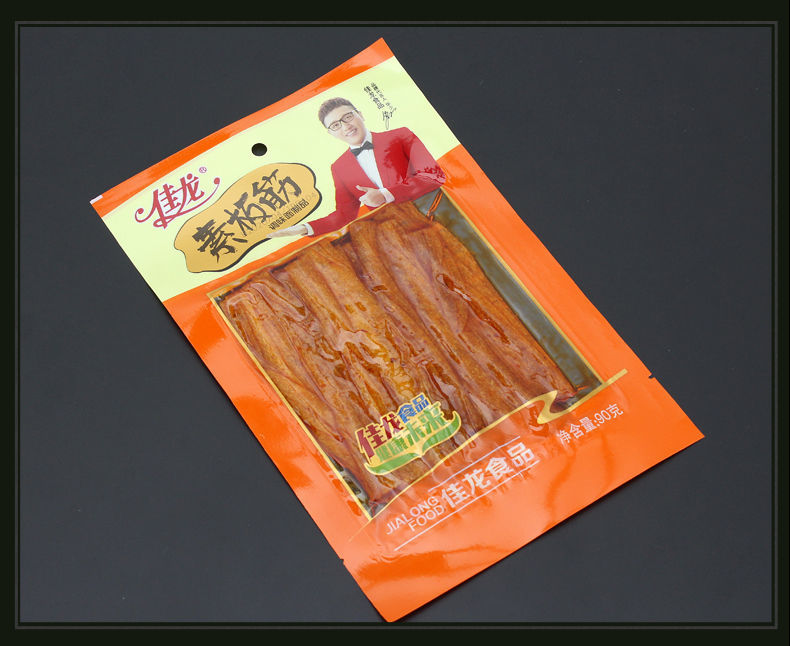 佳龙素牛筋板筋豆角干童年怀旧经典儿时豆筋小零食辣条批发素牛筋3包