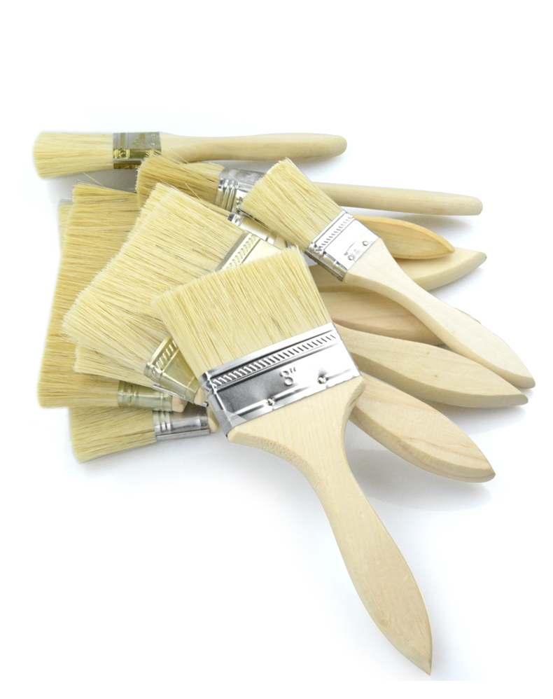 子毛刷家用烧烤软鬃毛小长柄清洁除尘1寸2寸3寸橙色