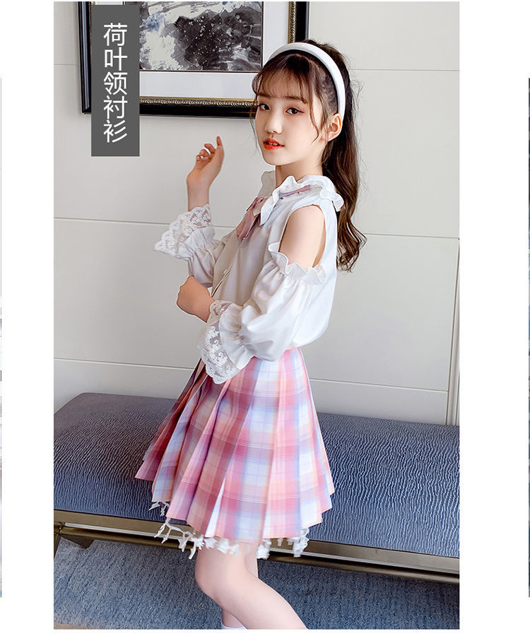 女童jk套装女童jk套装原创日系校服夏季小学生短袖百褶裙洋气俩件套