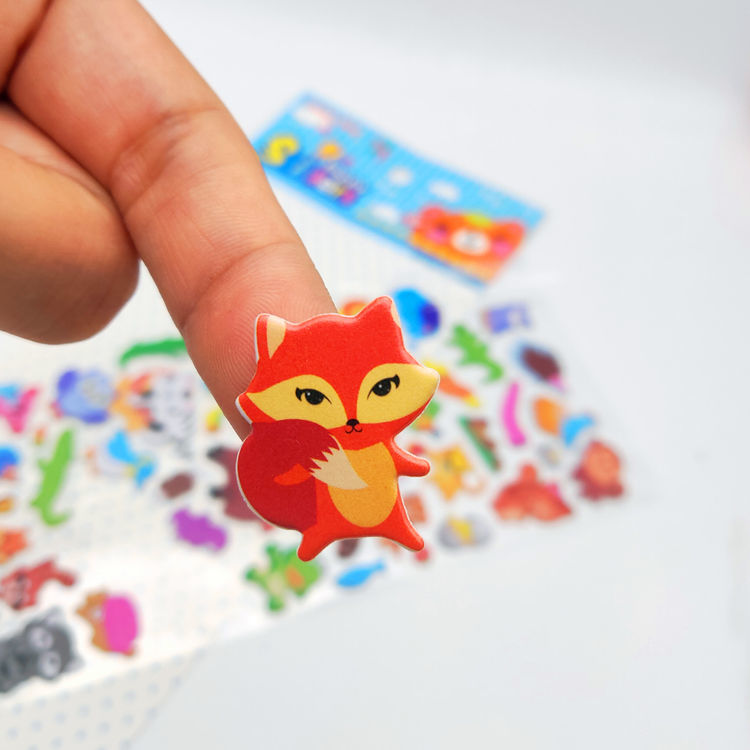 可乐家泡泡贴纸儿童立体小粘贴卡通贴画幼儿园学生奖励贴防水3d贴数字