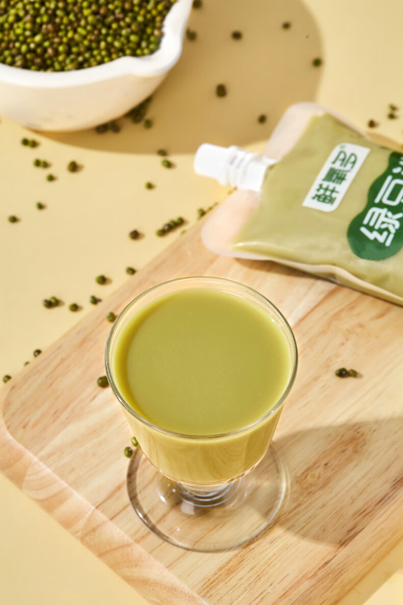 绿豆沙 绿豆沙饮料绿豆冰沙夏季解暑饮料家用商用 9袋【图片 价格