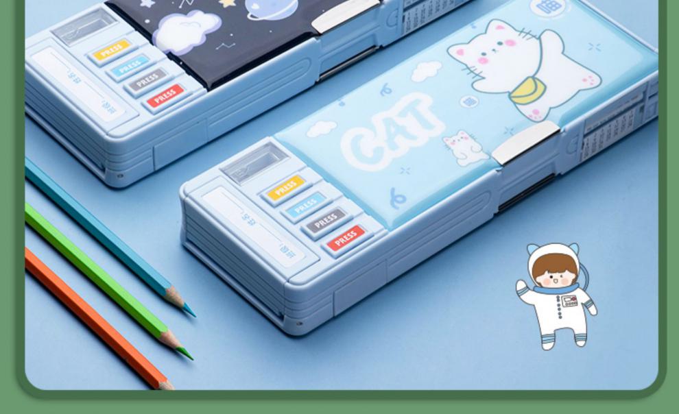 魏婴铅笔盒男孩女孩小学生多功能高科技文具盒男童用玩具盒三年级男生