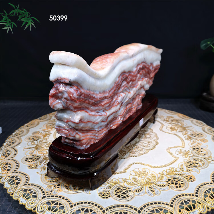 天然原石观赏石红烧肉腊肉五花肉玉石收藏装饰摆件 1680-1【图片 价格