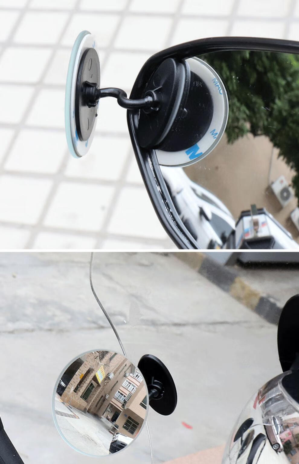 铃木uy125后视镜摩托后视镜改装广角高清可调外移小圆镜铃木ue125uy