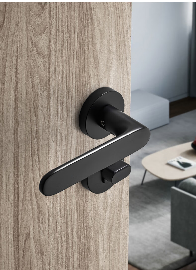 固特磁吸门锁卧室室内房门锁家木门黑色静音锁具卫生间家用欧式锁