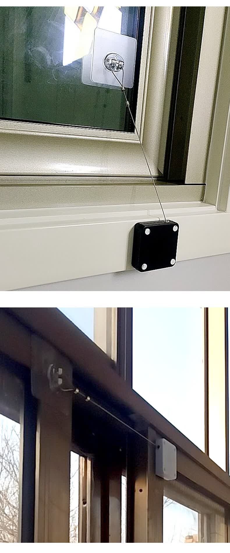 闭门神器自动关门器免打孔简易拉绳大门玻璃门推拉门缓冲器静音闭合器