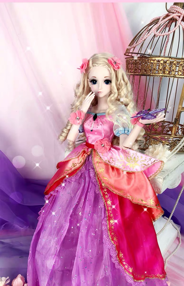 叶罗丽娃娃60cm冰公主灵公主孔雀齐娜白光莹bjd关节娃娃玩具 王默心钻