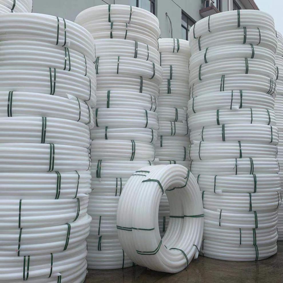 pe给水管pe尼龙管6分50管63白色衬管喷浆管pe增强管埋地盘管穿线管32