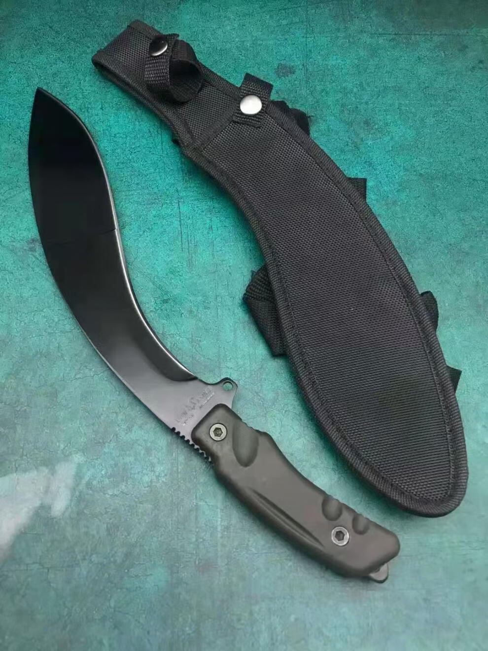 尼泊尔军弯刀锻打一体子刀刃加长刃大号廓尔喀弯刃刃 灰色 60以上 9.