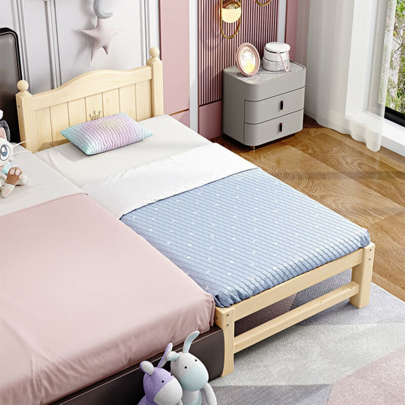 拼接大床边婴儿床加宽床无甲醛侧边床单人床小床实木 加宽床(床头款