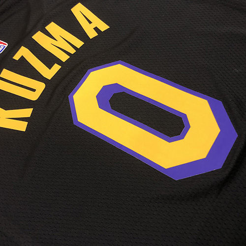 同款湖人队圆领24号詹姆斯23号篮球服黑拉丁男生学生球衣 0号库兹马