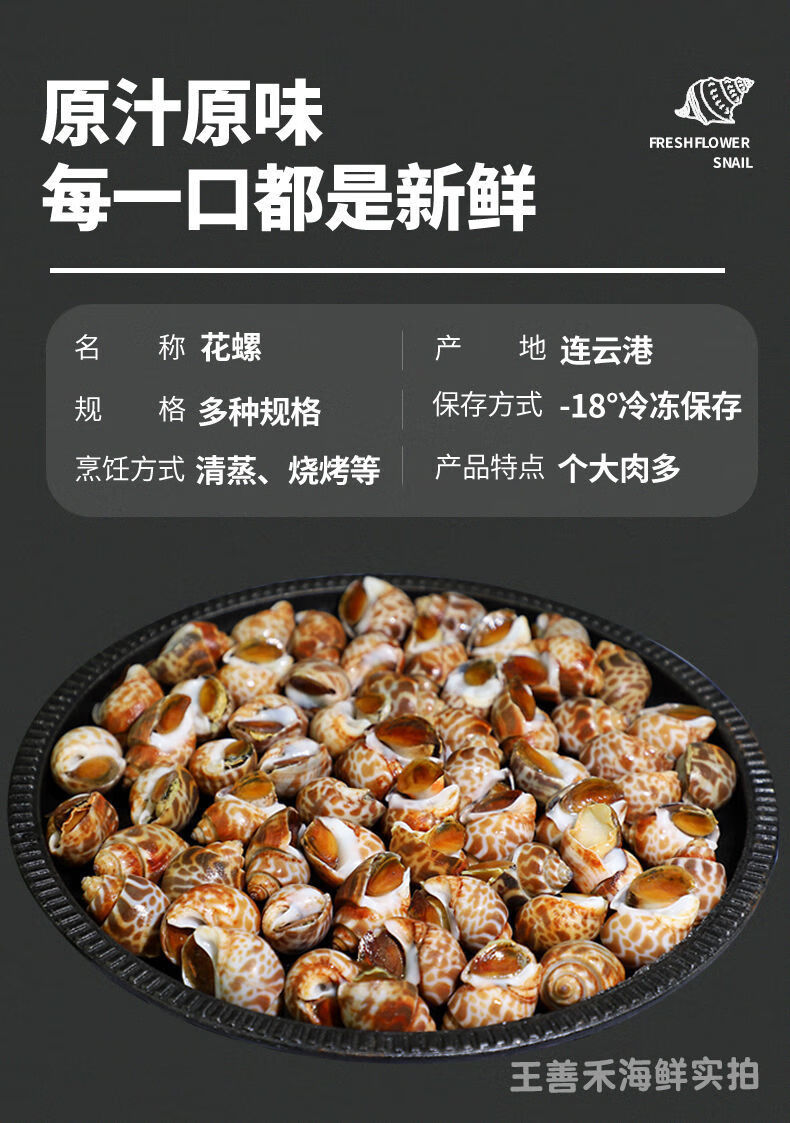 新鲜东风螺海螺冰冻海鲜水产 君闵 精选大号4斤【图片 价格 品牌 报价