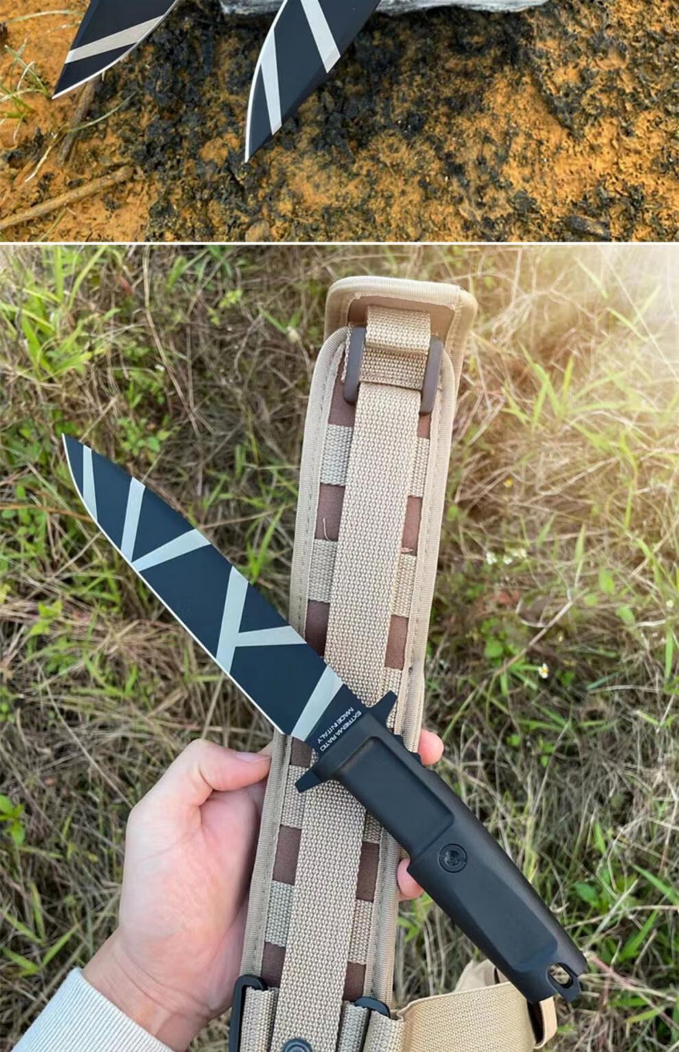 尼泊尔军弯刀大号出口美国极端武力支点一体龙骨户外露营多功能战术