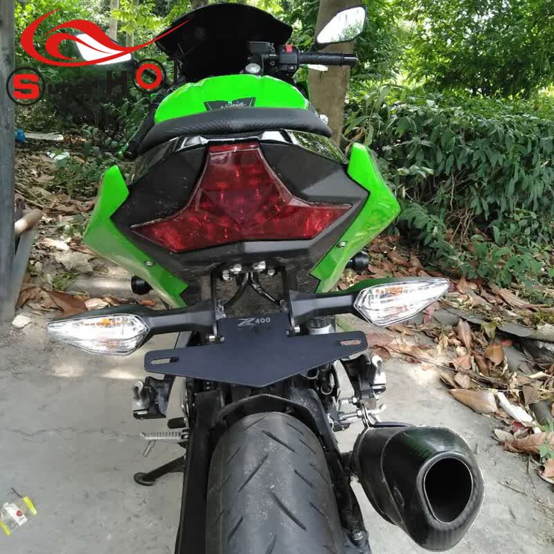 适用川崎z400忍者ninja4001822年改装配件短尾车牌架后牌架支架z400