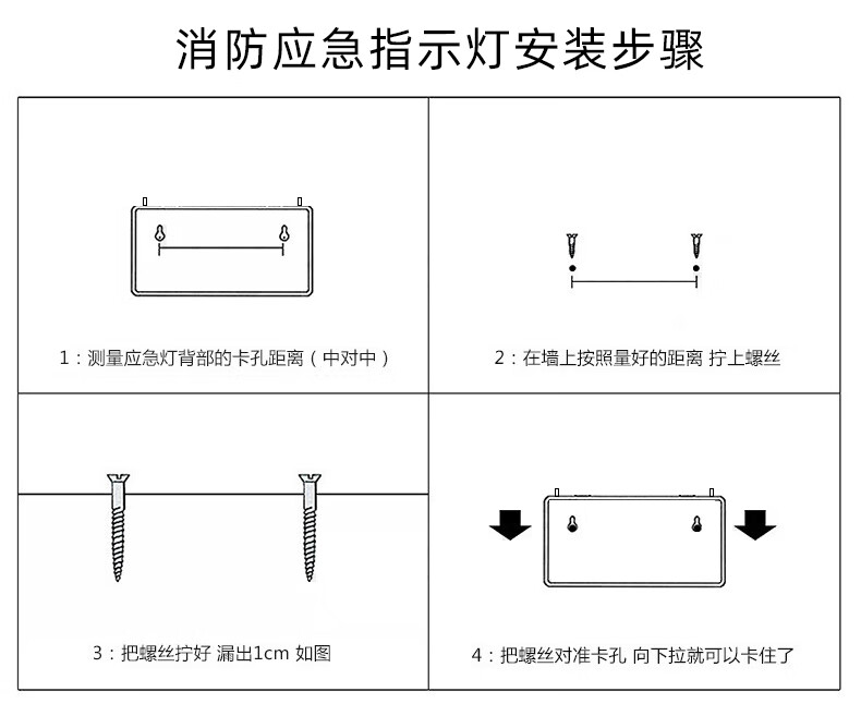 新国标安全出口指示牌led消防应急灯插电紧急疏散逃生通道标志灯 新