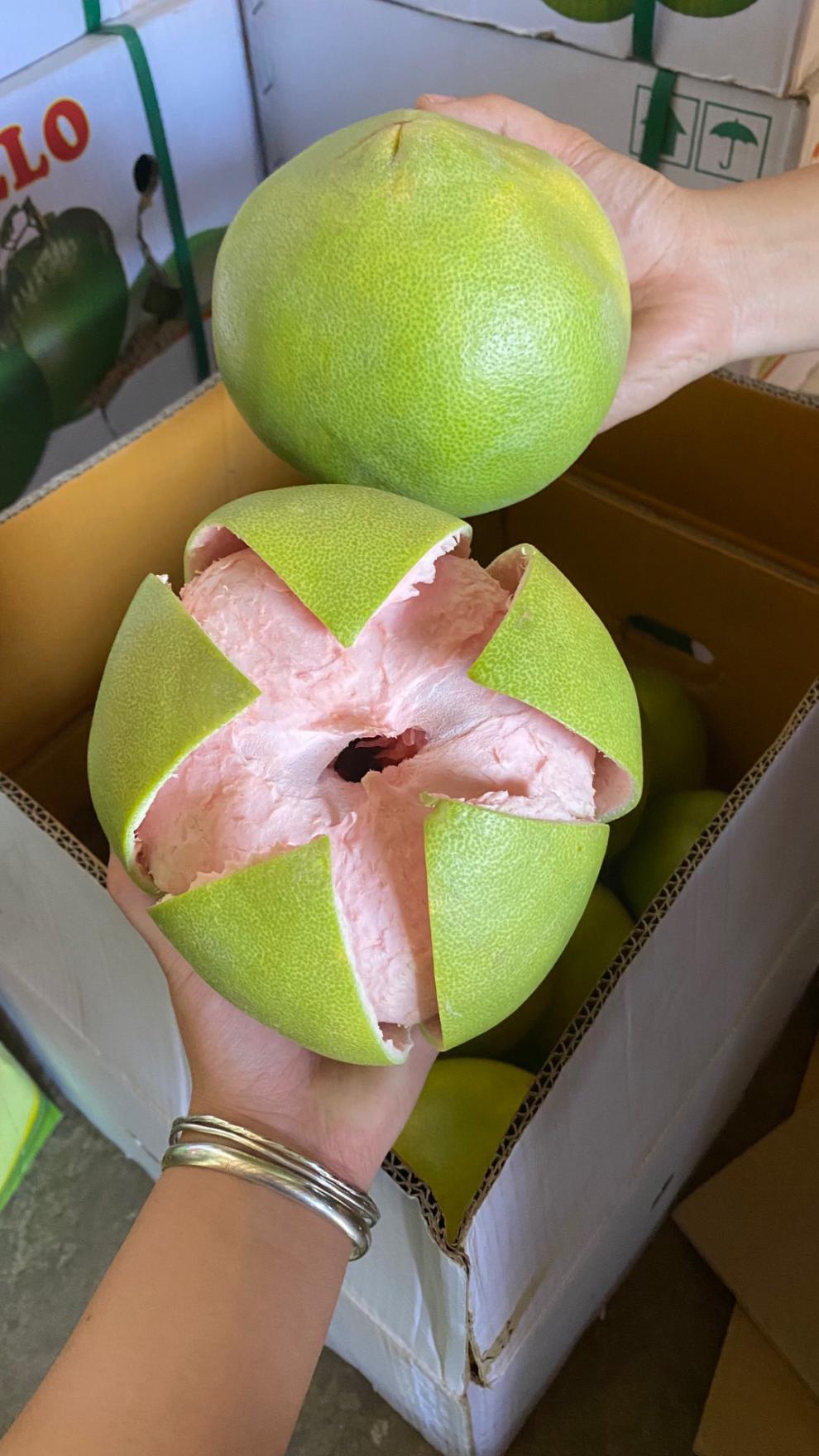 晨臻泰国红宝石柚2颗新鲜水果土豪柚子青皮红心柚皇室金柚1个装