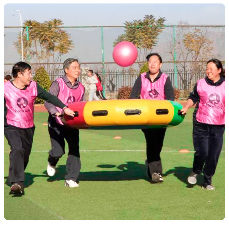 趣味运动会道具充气众星捧月雷霆战鼓拓展游戏器材同心鼓击鼓颠球 众