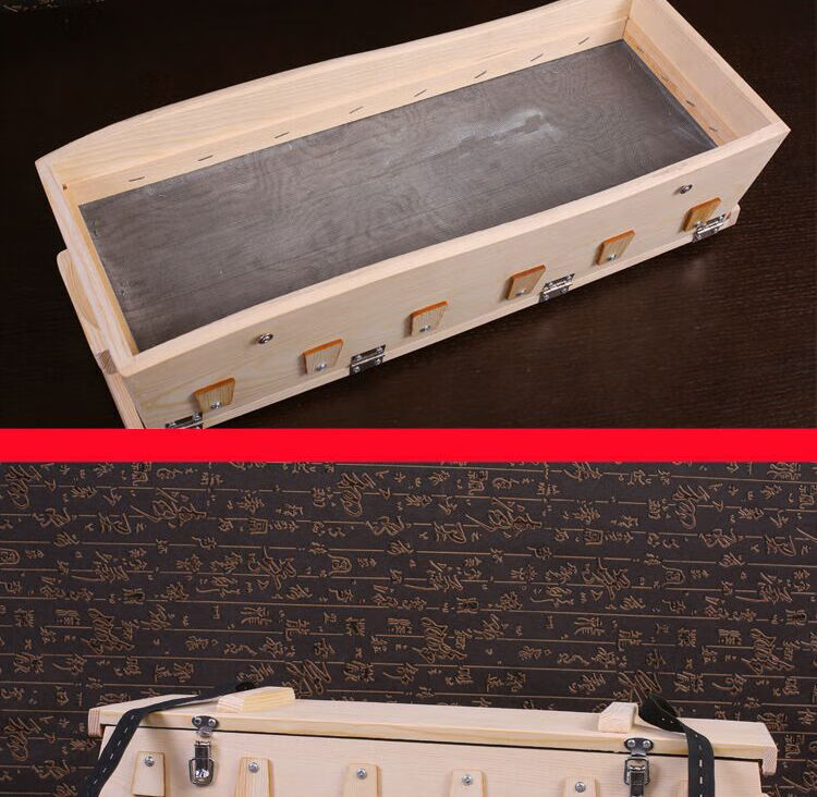 大艾灸盒木制大号艾绒箱隔姜灸督脉全身艾炙木龙骨器具养生馆用60x20