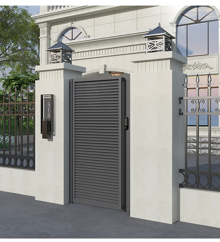 金特加别墅门铝艺庭院花园入户门户外不锈钢现代乡村电动铝合金门款式