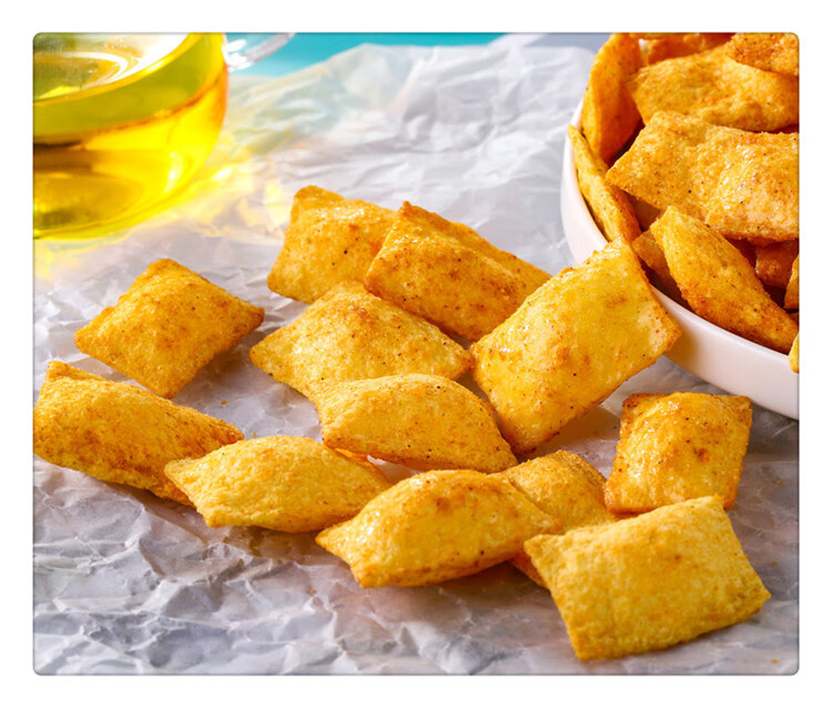 将爆熊气泡锅巴200g京津道牛肉味甜辣味加蛋酥脆休闲零食小吃200g牛肉