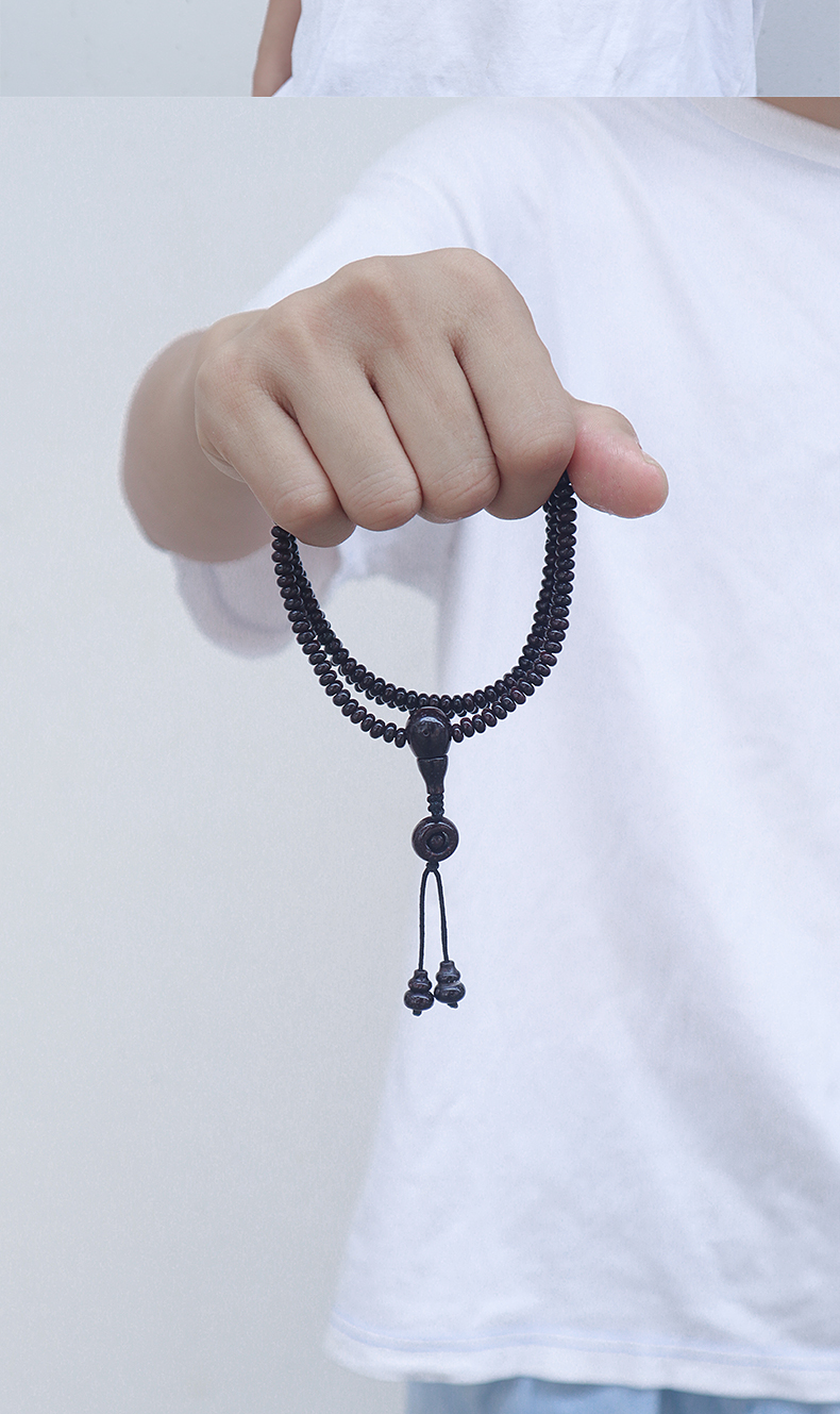 【静黛】 迷你朱砂供星月菩提手串小粒佛珠小仔男女手链项链3mm小米珠