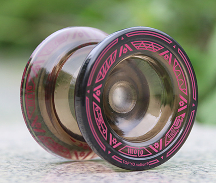 魔咒悠悠球topyomojo顶指高精度注塑球胶球溜溜球pom版黑色送