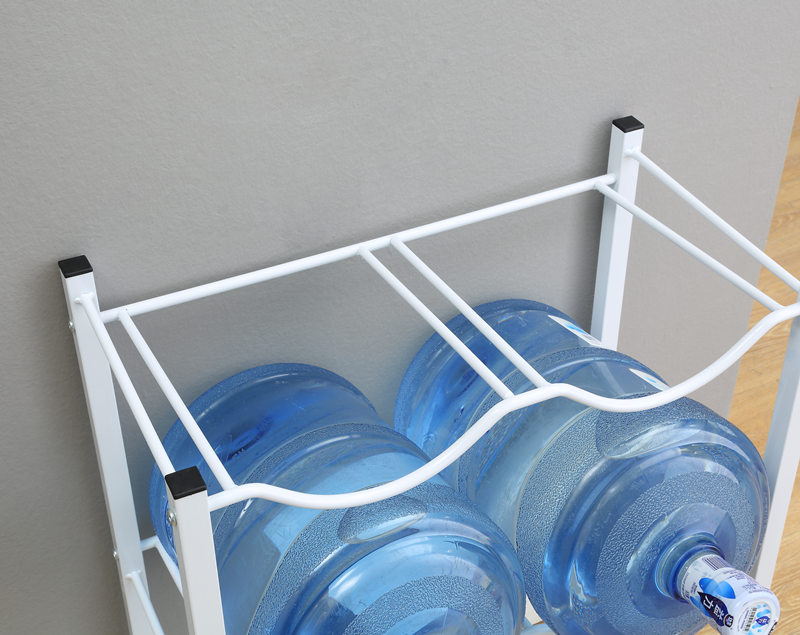 水桶架——加粗三层双排6桶纯净饮用水桶装水收纳置物架送人 银色五层