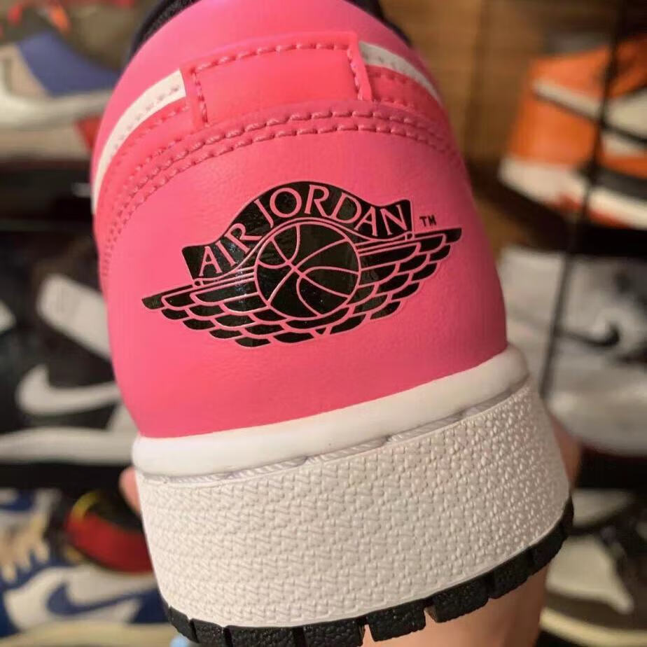 粉休闲板鞋乔1粉色554723-106男女情侣款滑板鞋聨名同款 aj1low樱花粉