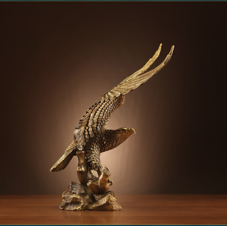 全铜大鹏展翅老鹰摆件办公室大展鸿图工艺品开业礼品摆件大鹏展翅小