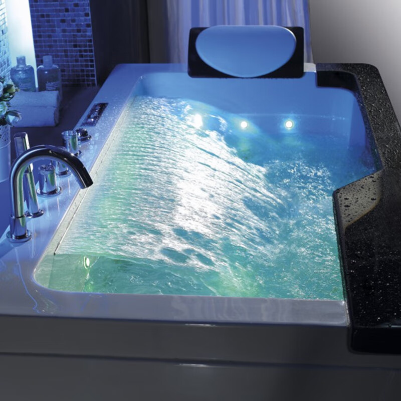 曦凰大瀑布冲浪按摩浴缸亚克力恒温加热情趣酒店别墅单人双人17双人